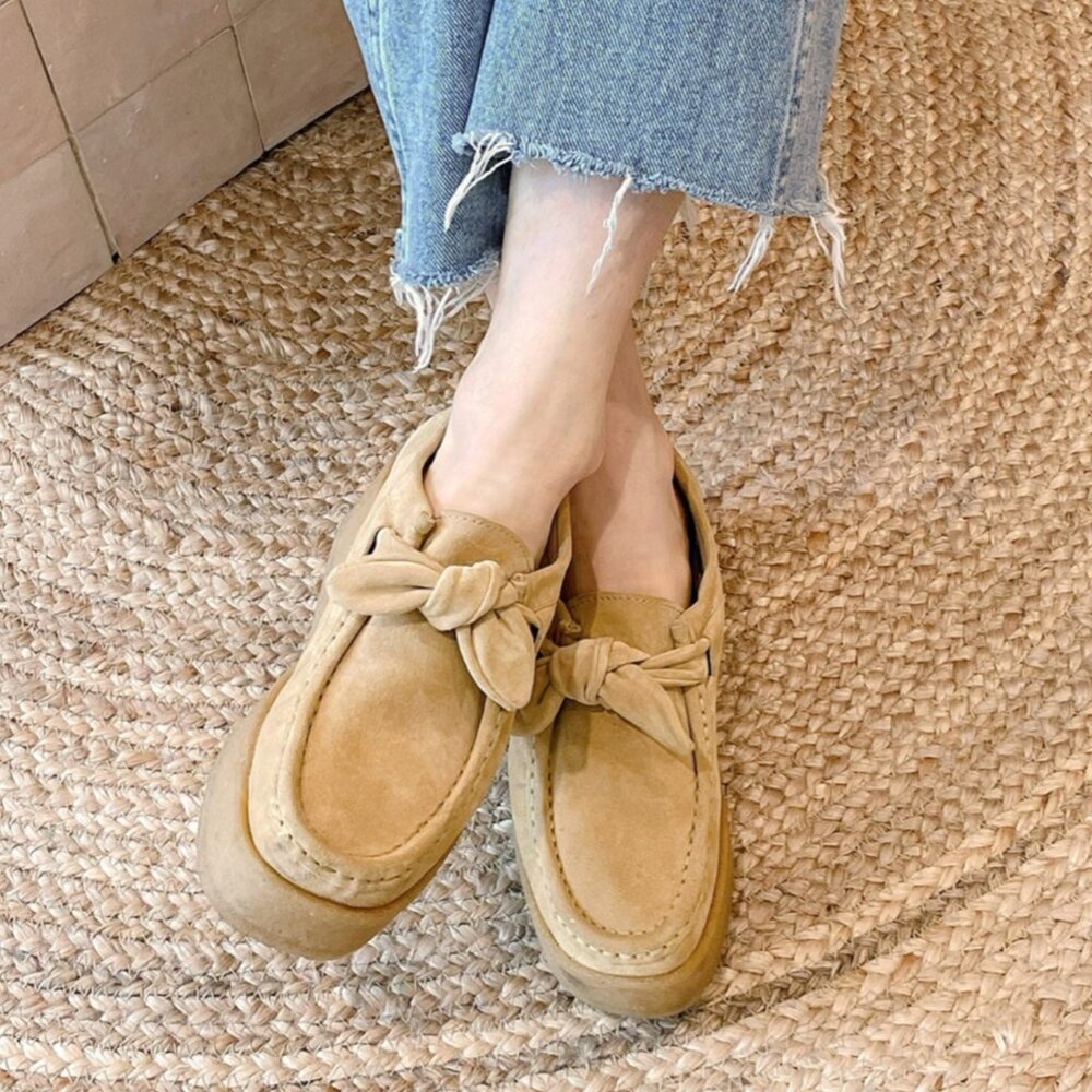 loeffler randall tabitha suede platform chukka loafers